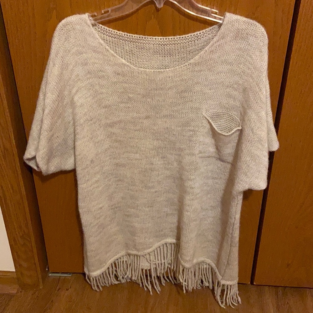 Tan short sleeve sweater
